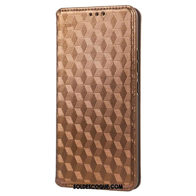 Flip Cover Xiaomi Redmi A1 Effet Cuir Cubes 3D