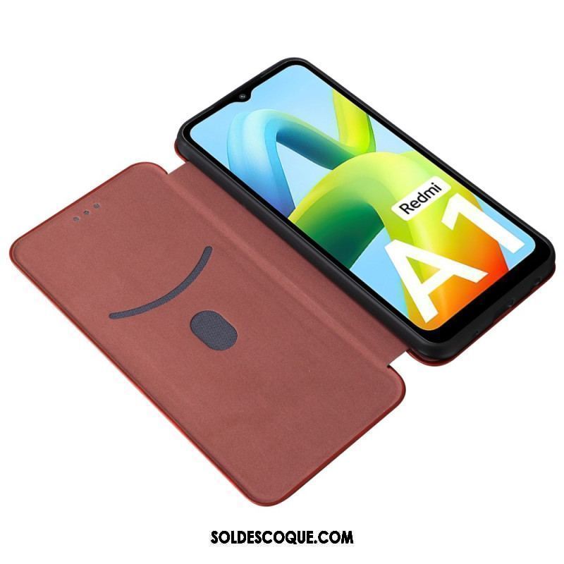 Flip Cover Xiaomi Redmi A1 Fibre Carbone