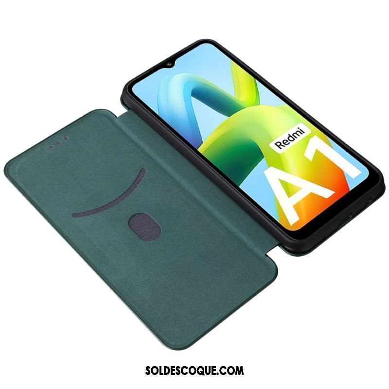 Flip Cover Xiaomi Redmi A1 Fibre Carbone