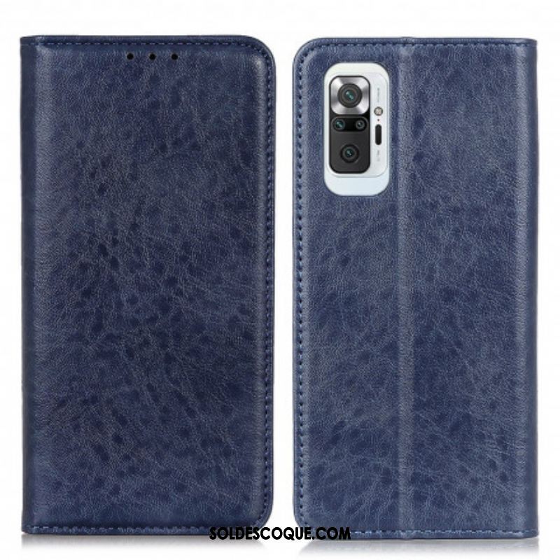 Flip Cover Xiaomi Redmi Note 10 Pro Cuir Fendu Texturé