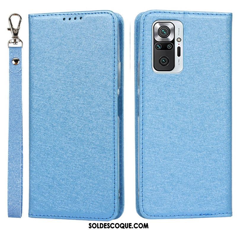 Flip Cover Xiaomi Redmi Note 10 Pro Style Cuir Douceur avec Lanière