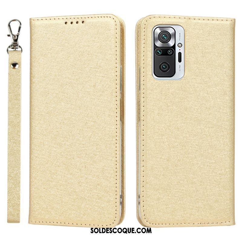 Flip Cover Xiaomi Redmi Note 10 Pro Style Cuir Douceur avec Lanière