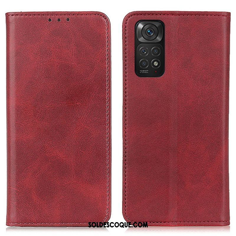 Flip Cover Xiaomi Redmi Note 11 / 11s Cuir Fendu Élégance