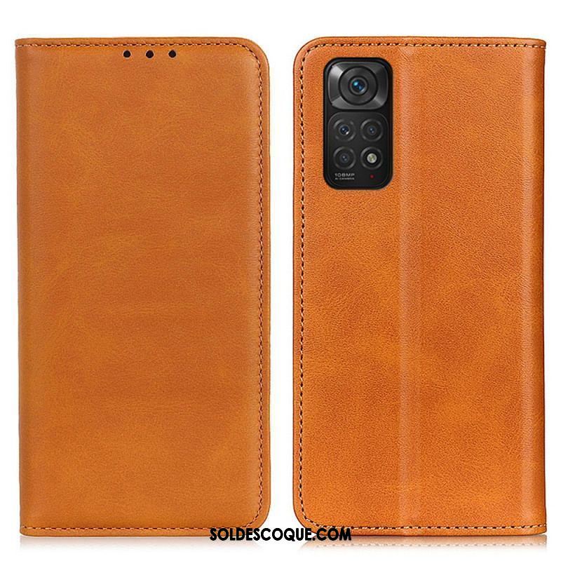 Flip Cover Xiaomi Redmi Note 11 / 11s Cuir Fendu Élégance