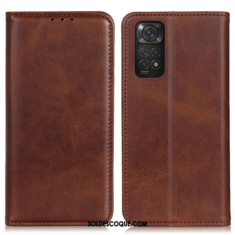 Flip Cover Xiaomi Redmi Note 11 / 11s Cuir Fendu Élégance