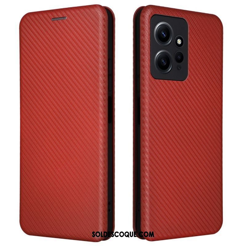 Flip Cover Xiaomi Redmi Note 12 4G Fibre Carbone