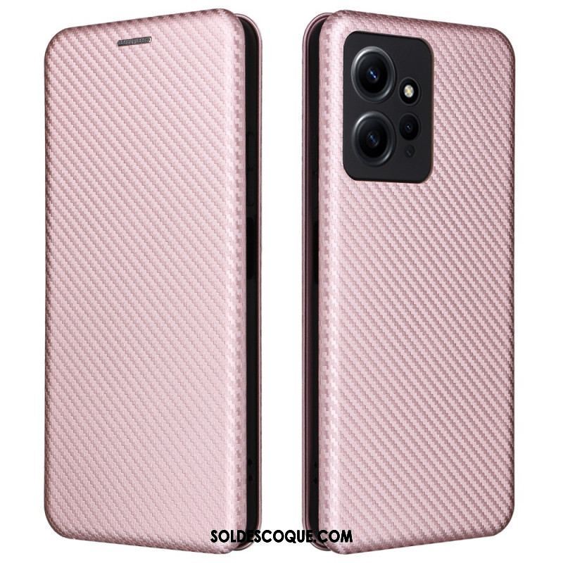 Flip Cover Xiaomi Redmi Note 12 4G Fibre Carbone