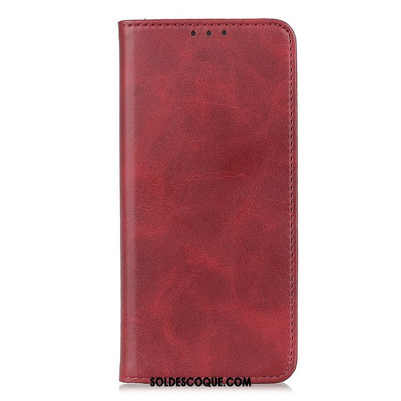 Flip Cover Xiaomi Redmi Note 12/Poco X5 5G Cuir Fendu Classique