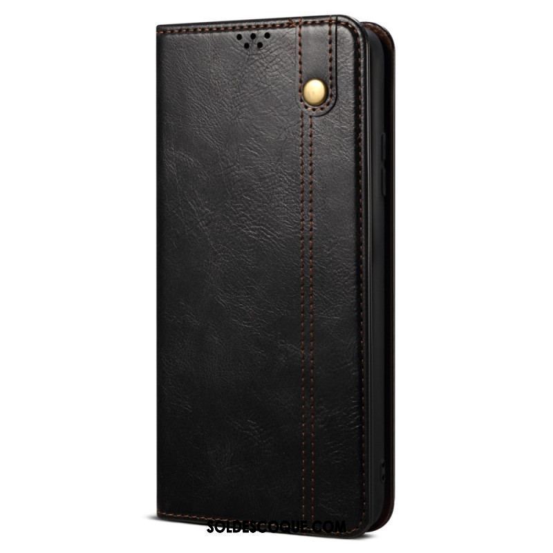 Flip Cover Xiaomi Redmi Note 12/Poco X5 5G Simili Cuir Ciré