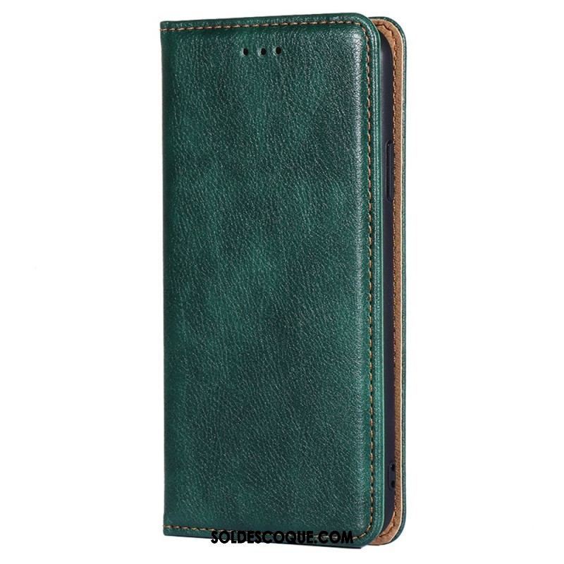 Flip Cover Xiaomi Redmi Note 12/Poco X5 5G Simili Cuir Coutures