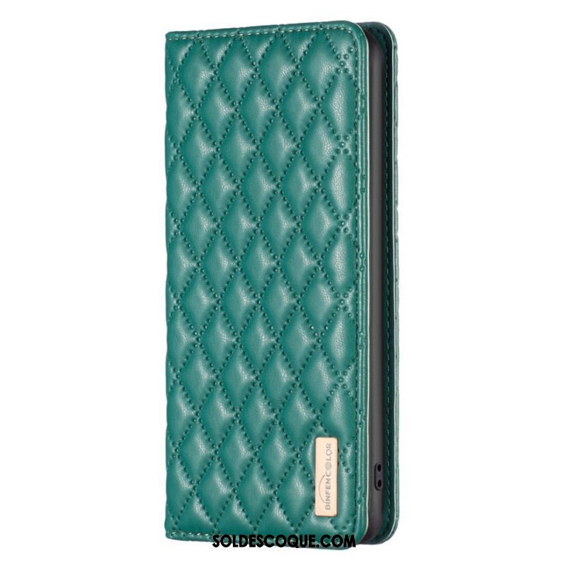 Flip Cover Xiaomi Redmi Note 12 Pro/Poco X5 Pro 5G Matelassée BINFEN COLOR