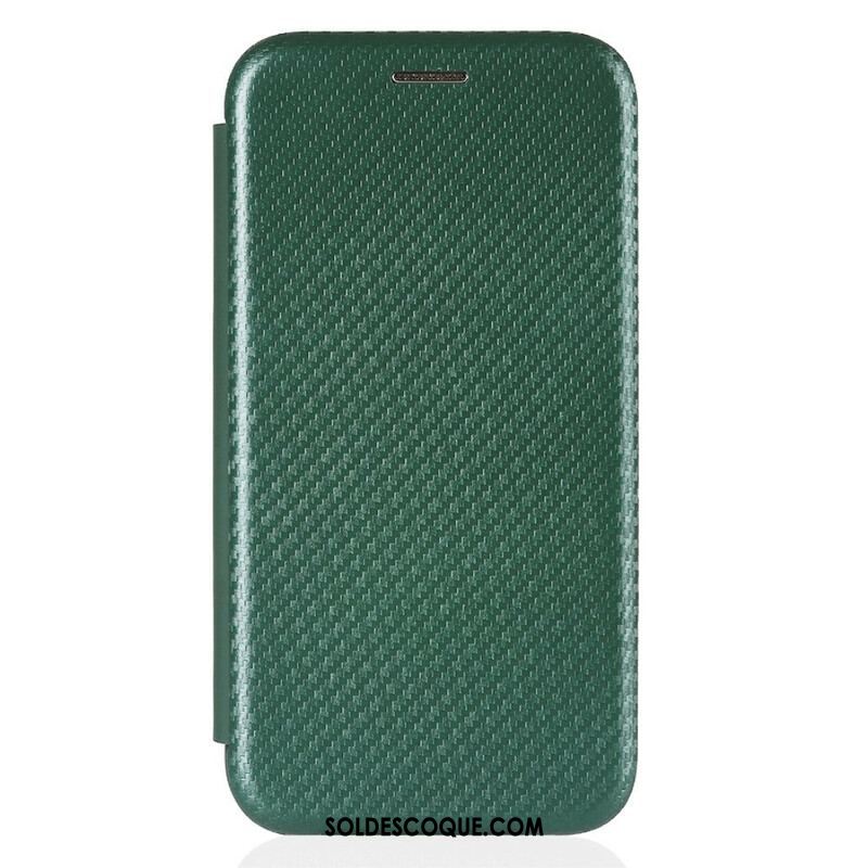 Flip Cover iPhone 13 Mini Fibre Carbone