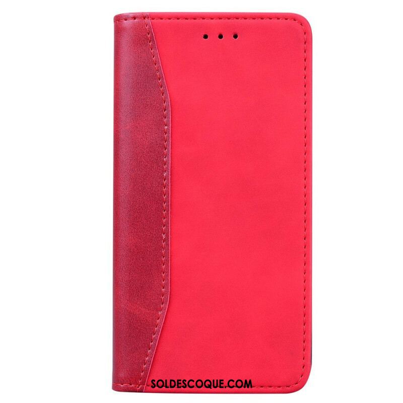 Flip Cover iPhone 13 Pro Effet Cuir Business Bicolore