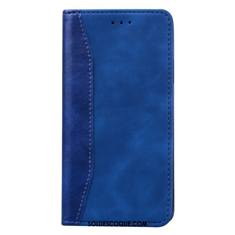 Flip Cover iPhone 13 Pro Effet Cuir Business Bicolore