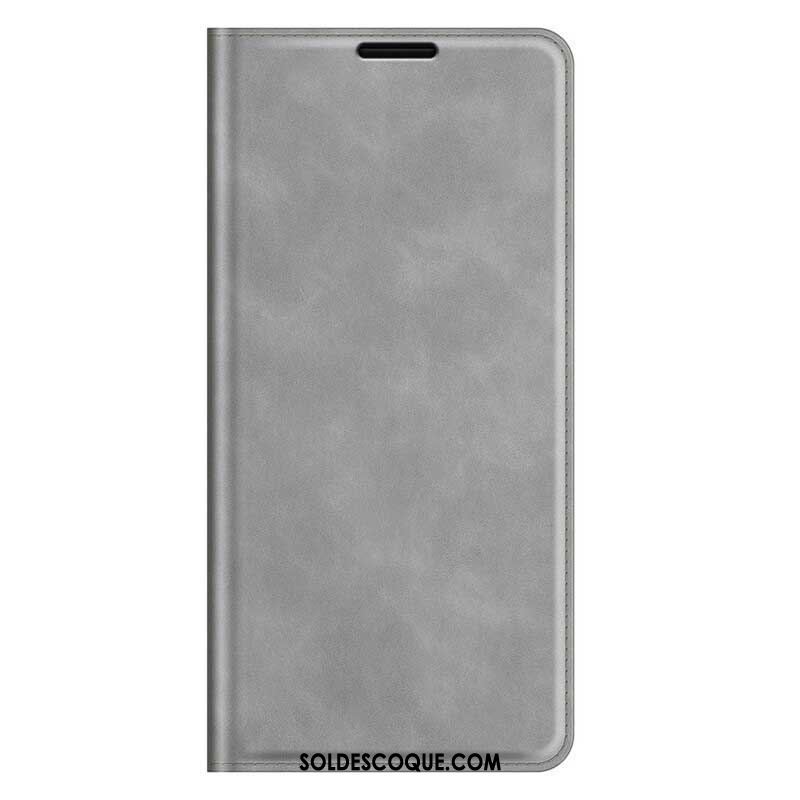 Flip Cover iPhone 13 Pro Effet Cuir Douceur Soie