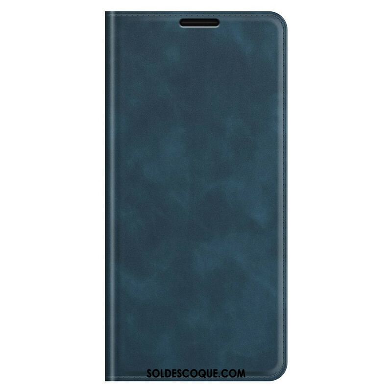 Flip Cover iPhone 13 Pro Max Effet Cuir Douceur Soie