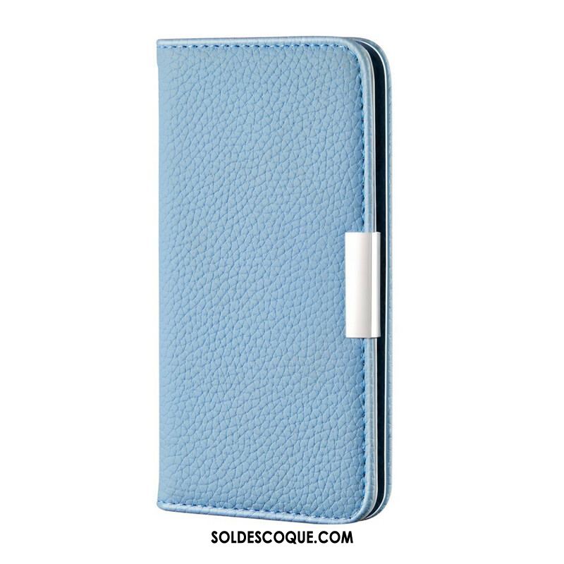 Flip Cover iPhone 13 Pro Max Simili Cuir Litchi Ultra Chic