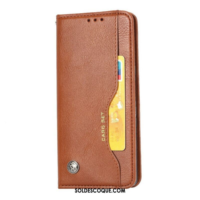 Flip Cover iPhone 13 Pro Simili Cuir Porte-Cartes