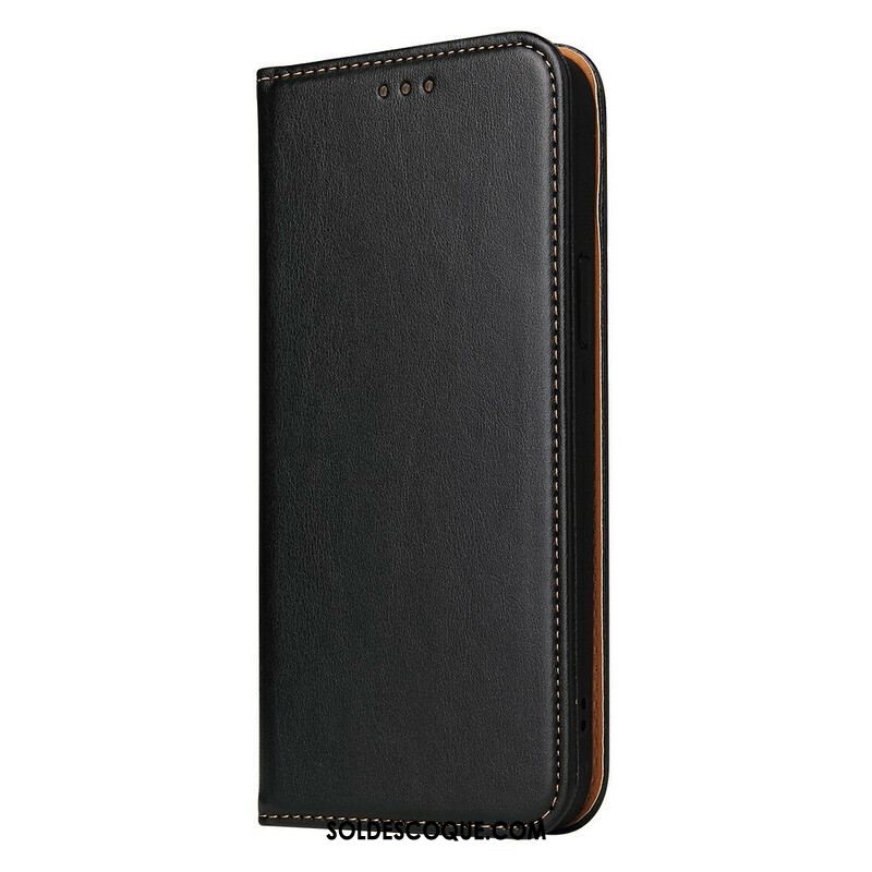 Flip Cover iPhone 13 Pro Simili Cuir Sobriété