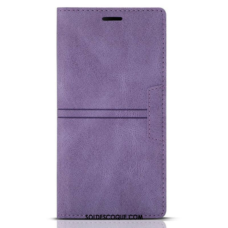 Flip Cover iPhone 13 Pro Style Cuir Couture Fermoir Magnétique