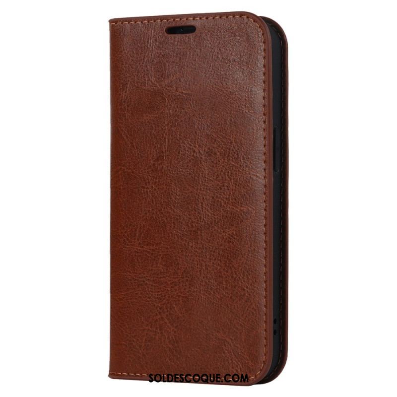 Flip Cover iPhone 14 Cuir Véritable