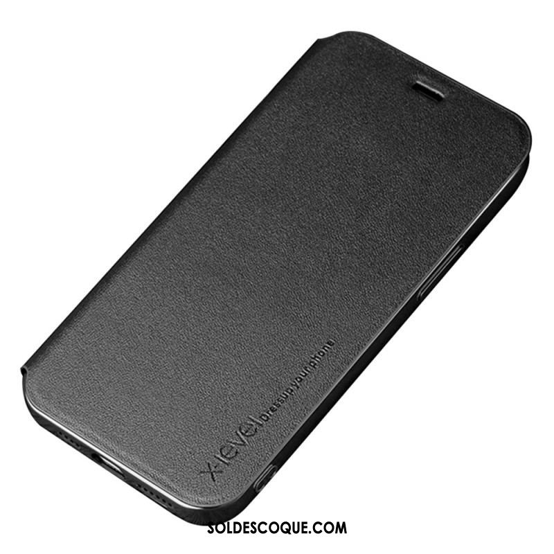 Flip Cover iPhone 14 Simili Cui X-Level