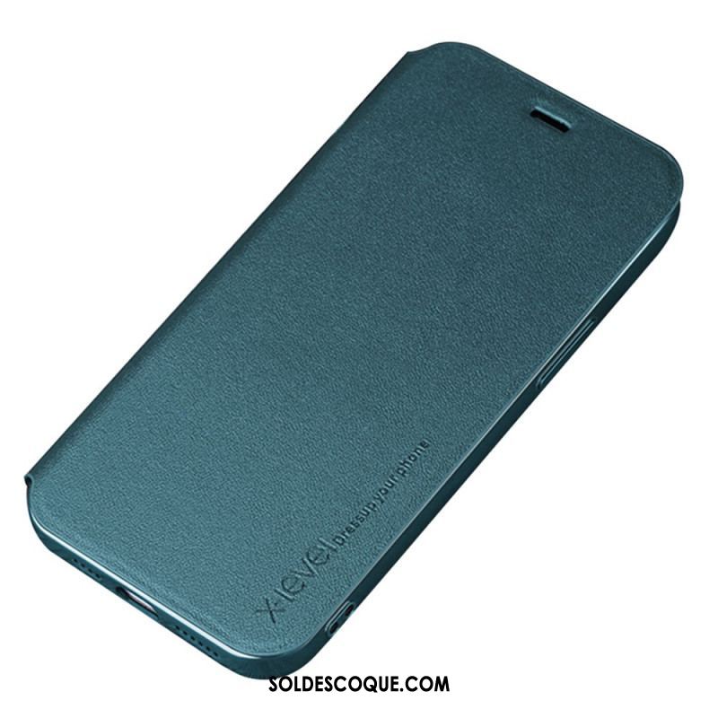 Flip Cover iPhone 14 Simili Cui X-Level