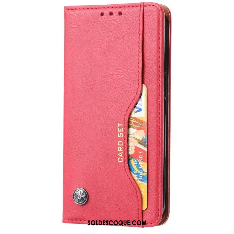 Flip Cover iPhone 14 Simili Cuir Porte-Cartes