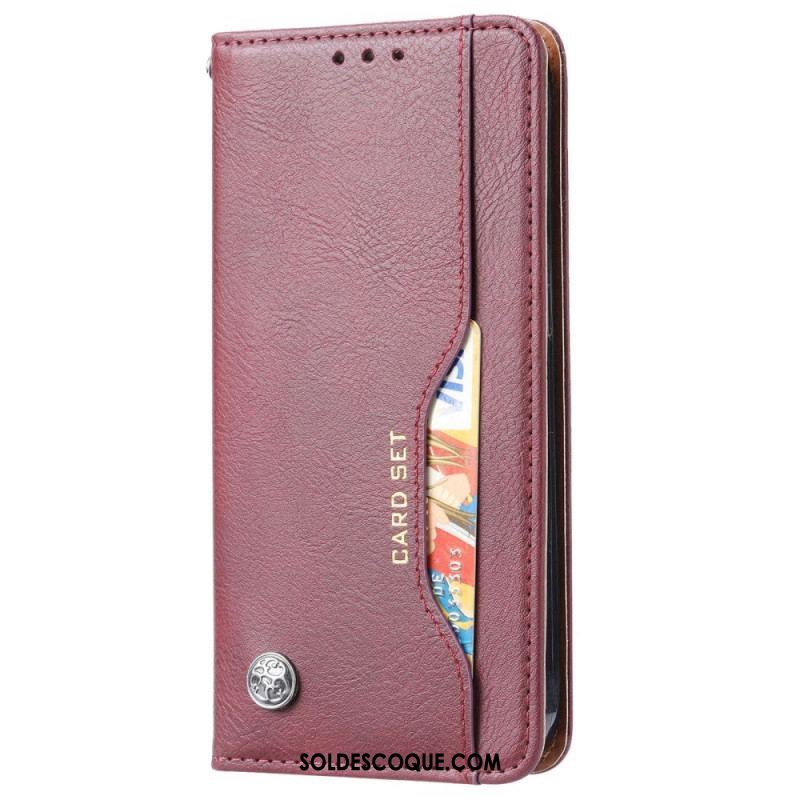 Flip Cover iPhone 14 Simili Cuir Porte-Cartes