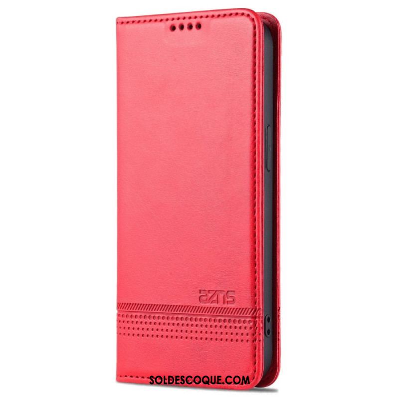 Flip Cover iPhone 14 Style Cuir AZNS