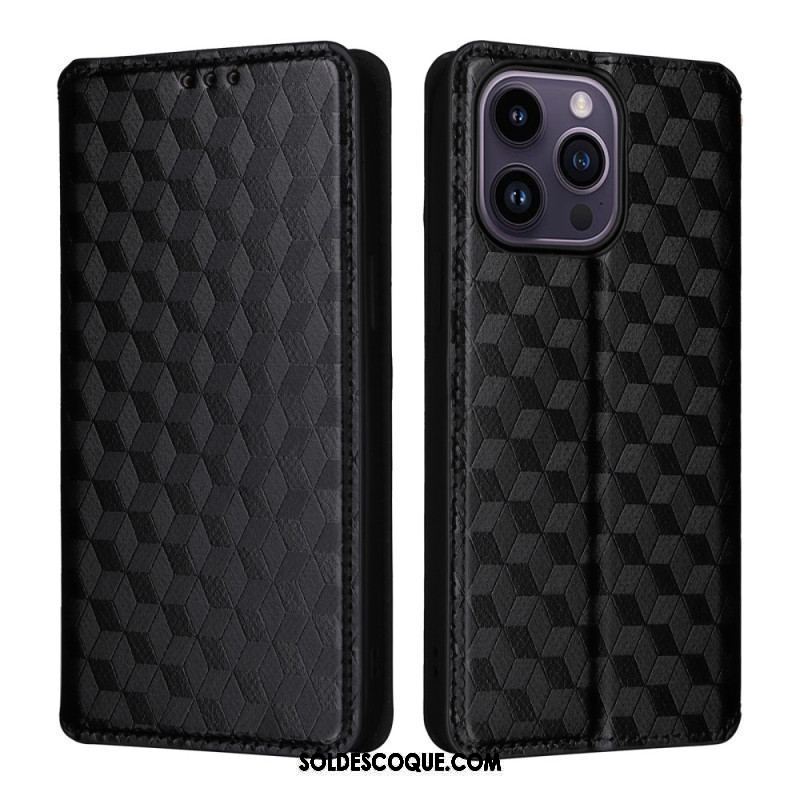 Flip Cover iPhone 15 Cubes 3D