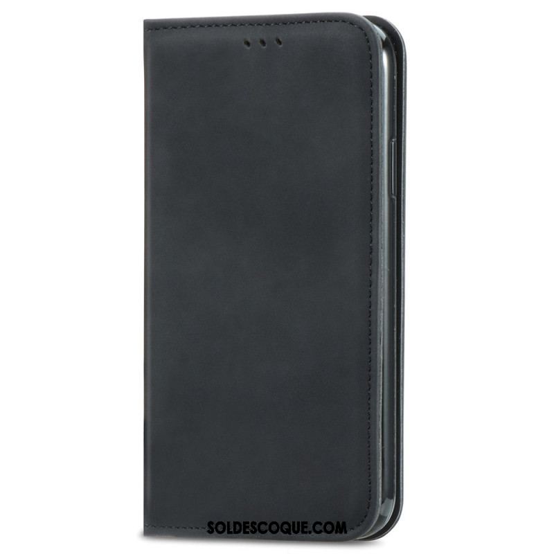 Flip Cover iPhone 15 Plus Simili Cuir Douceur