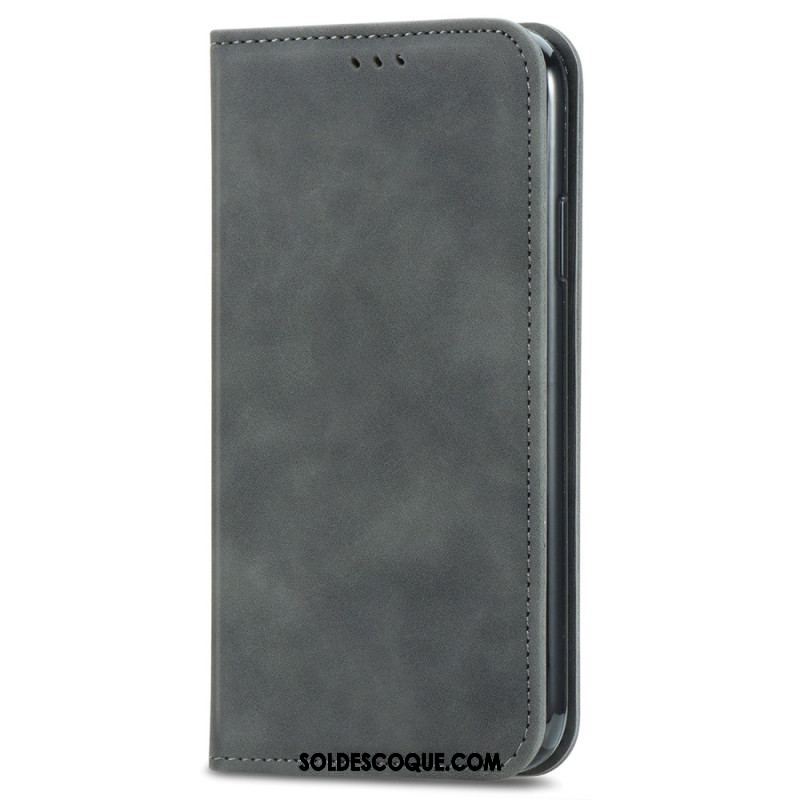 Flip Cover iPhone 15 Plus Simili Cuir Douceur