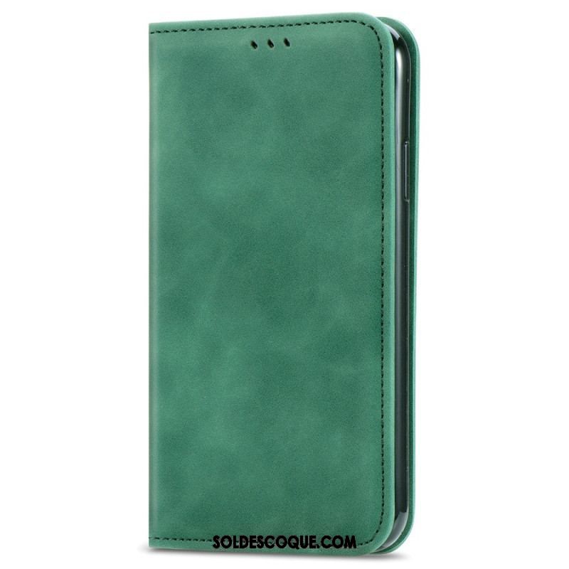 Flip Cover iPhone 15 Plus Simili Cuir Douceur