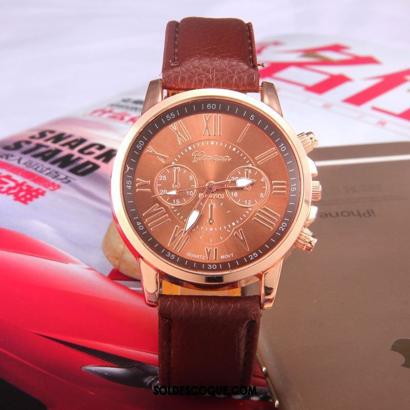 Gant Femme Bleu Montre À Quartz Rose Montre À Bracelet Tendance Pas Cher