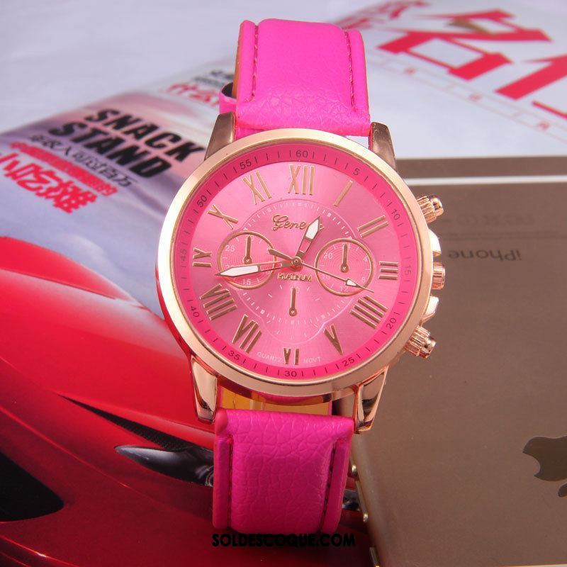 Gant Femme Bleu Montre À Quartz Rose Montre À Bracelet Tendance Pas Cher