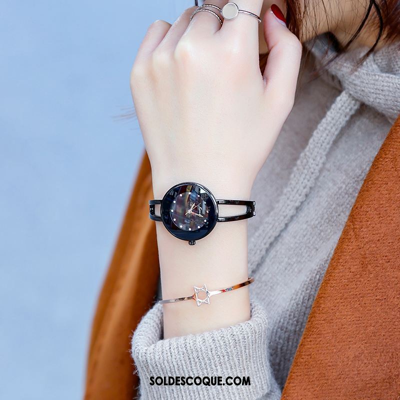 Gant Femme Bleu Étanche Simple Montre À Quartz Loisir Soldes