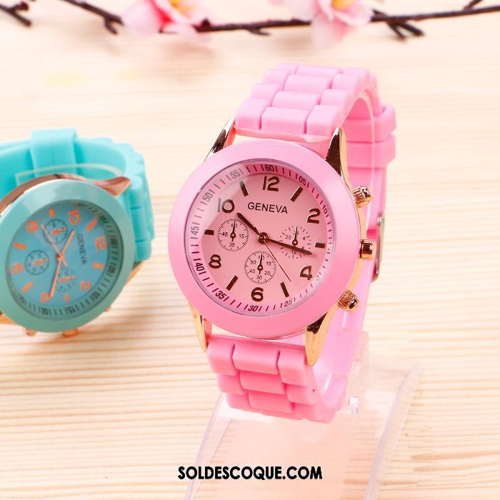 Gant Femme Charmant Étanche Couleurs De Bonbon Montre À Bracelet Frais Soldes