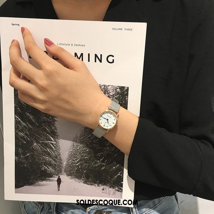 Gant Femme Chaîne All-match Tendance Simple Montre À Quartz En Vente