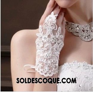 Gant Femme Dentelle Diamant Montrer La Mariée Gaze Pas Cher