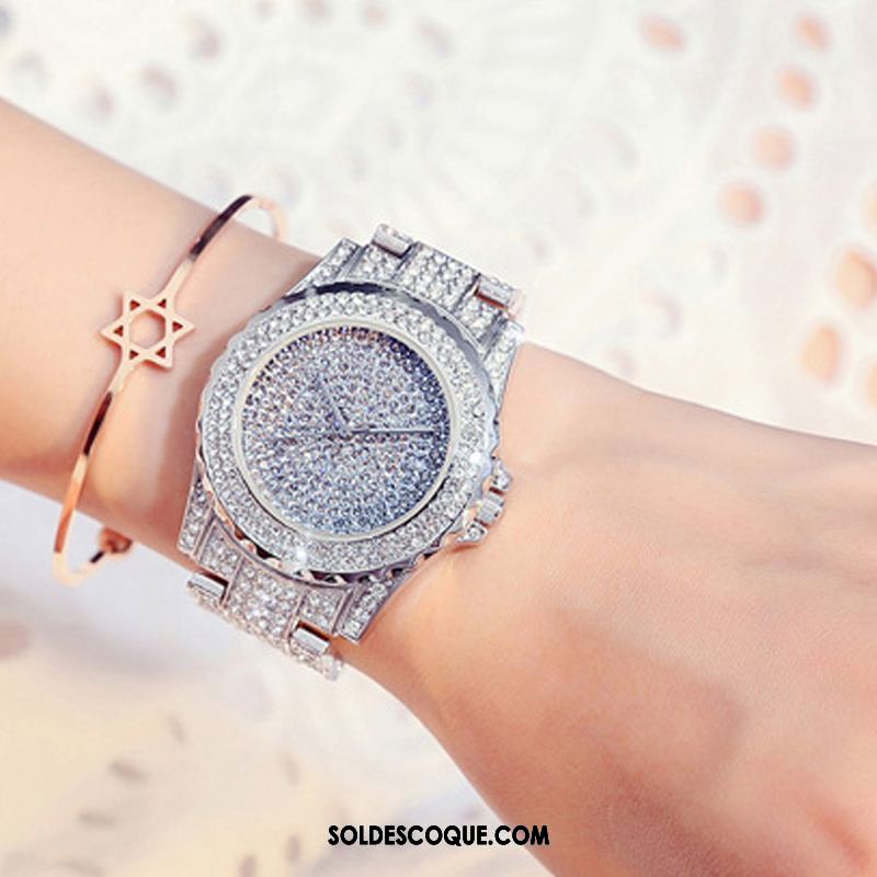 Gant Femme Luxueux Diamant Montre À Bracelet Le Nouveau Étudiant Soldes