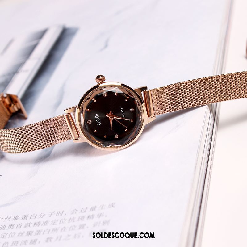 Gant Femme Rétro Loisir Montre À Bracelet Mode Tendance Pas Cher