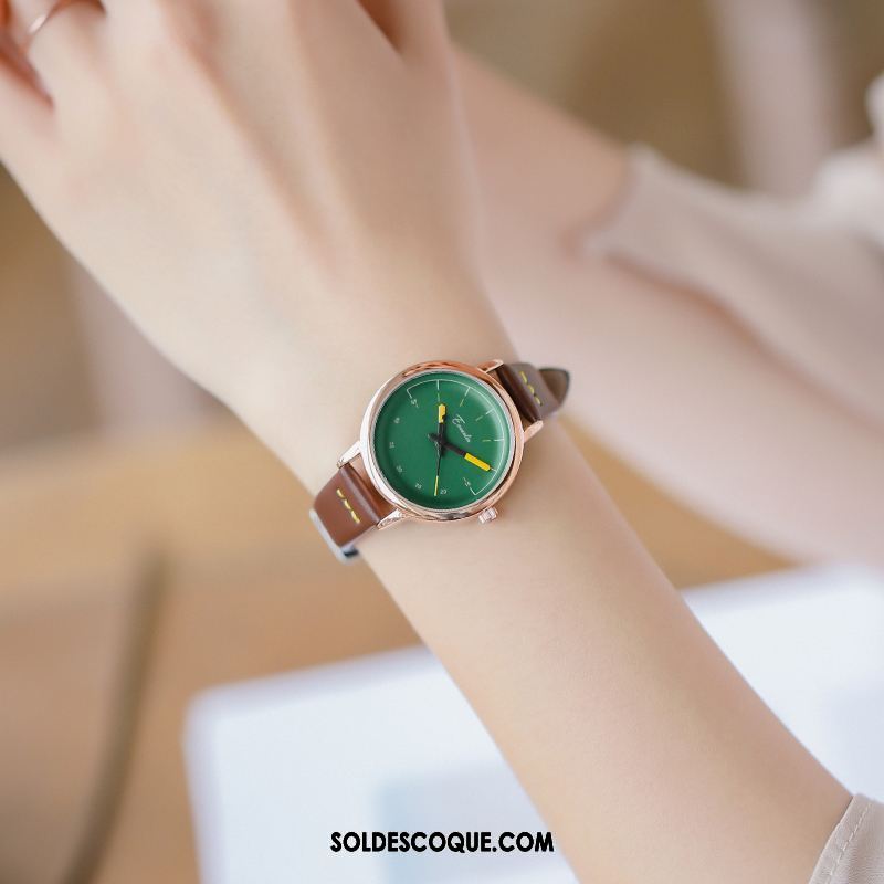 Gant Femme Rétro Vert Frais Montre À Bracelet Le Nouveau En Vente