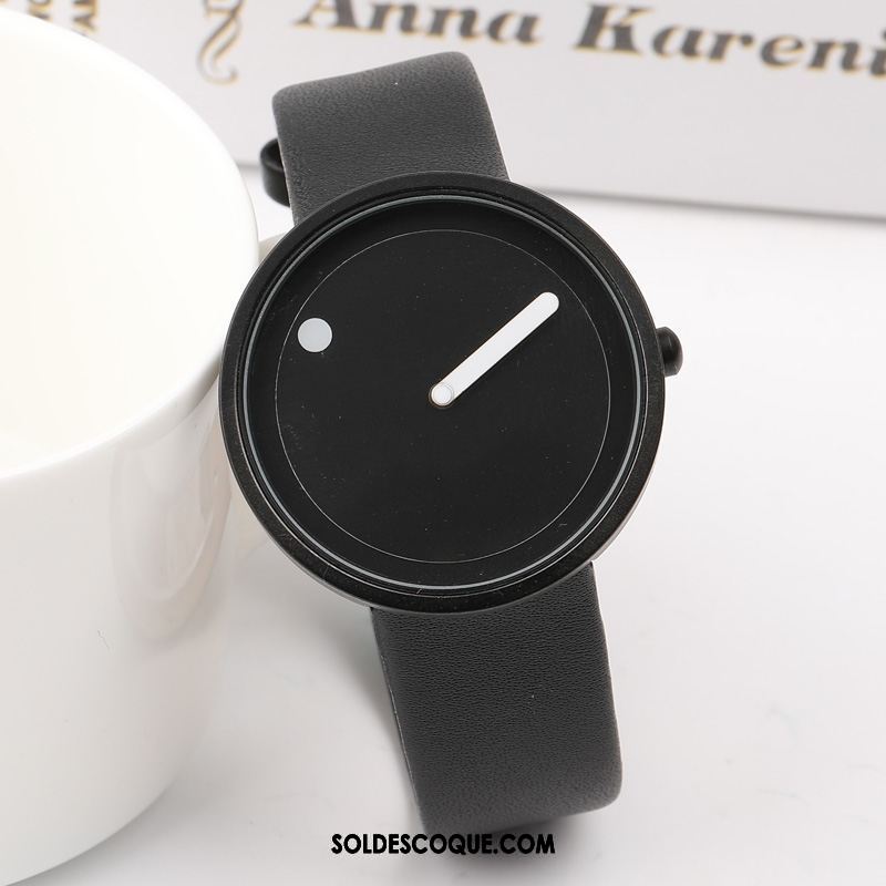 Gant Femme Simple Milieu Montre À Bracelet Personnalité Amoureux Pas Cher