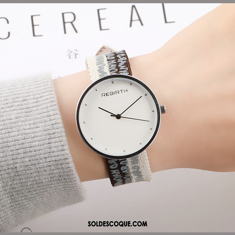 Gant Femme Simple Milieu Rétro Art Montre À Bracelet Pas Cher