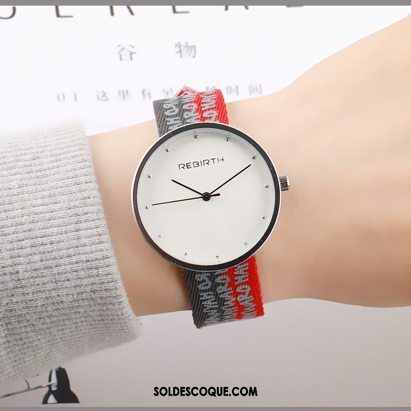 Gant Femme Simple Milieu Rétro Art Montre À Bracelet Pas Cher