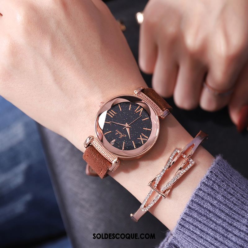 Gant Femme Tendance Montre À Bracelet Le Nouveau Loisir Étudiant Soldes