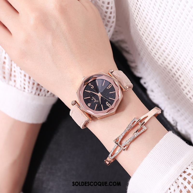 Gant Femme Tendance Montre À Bracelet Le Nouveau Loisir Étudiant Soldes