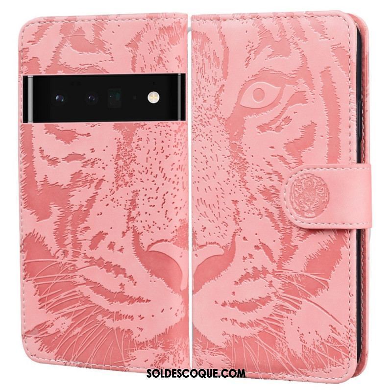 Housse Google Pixel 6 Pro Empreinte Face de Tigre