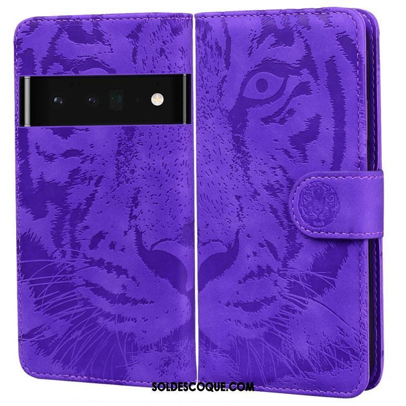 Housse Google Pixel 6 Pro Empreinte Face de Tigre